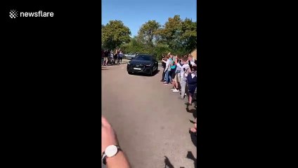 Ecstatic Tottenham fans welcome Gareth Bale as he enters club's training ground