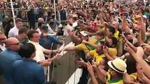 O presidente chegando no Mato Grosso