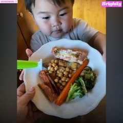 انظروا لهذا الاحترام والادب الذي تعلمه هذا الطفل من ابوية-روعة-