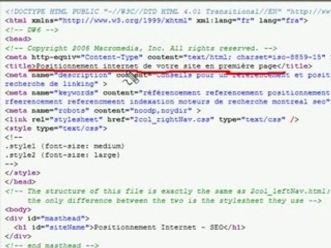 referencement et positionnement internet - balise title