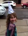 Little Girl's Friends Sing Birthday Song for Her From Their Cars Parked Outside Her House