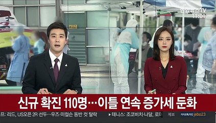 신규 확진 110명…이틀 연속 증가세 둔화