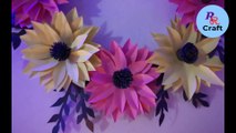 Paper flower wall hanging || Easy wall decoration ideas || Paper craft || Diy wall decor || RR Craft