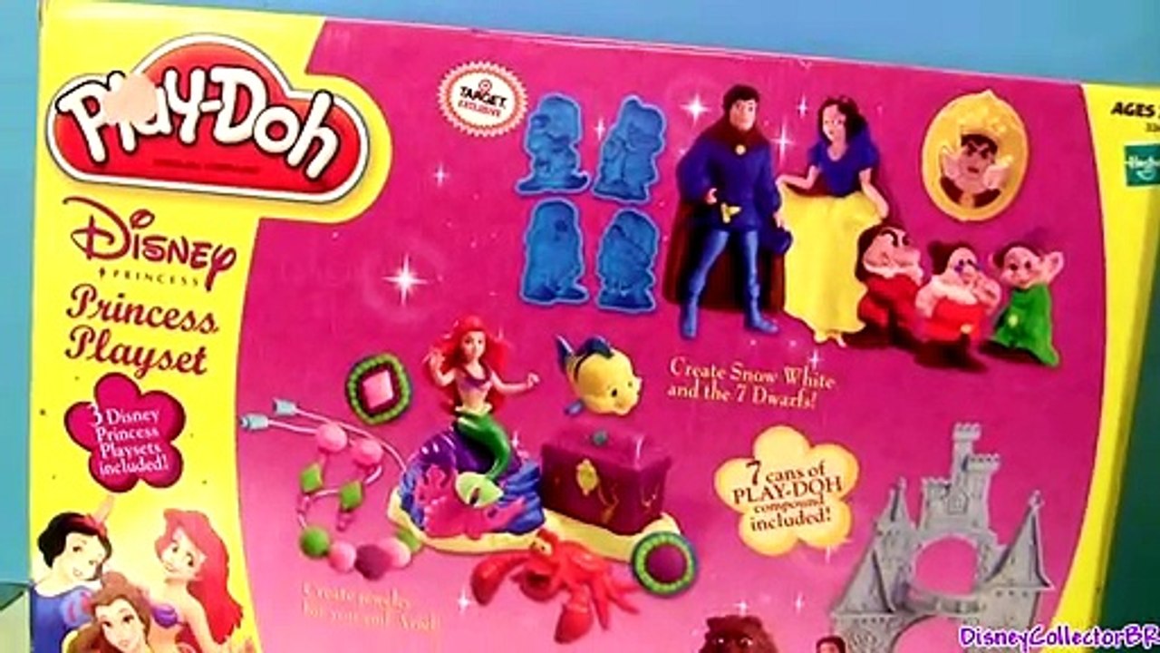 Play Doh Snow White and the 7 Dwarfs Playset Disney Princess Playdough Snow  and Evil Queen