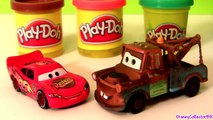 Play Doh Superheroes Cars Lone Ranger Mater vs. Mr. Incredible Lightning McQueen Disneyplaydough