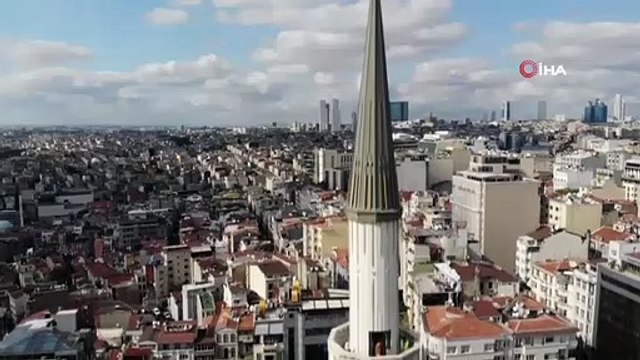 Taksim Camii'nin son hali havadan görüntülendi