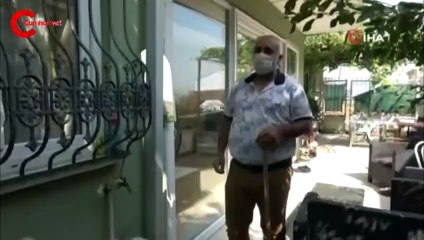 Ev sahibi ile göz göze gelen hırsız 2. kattan böyle atladı