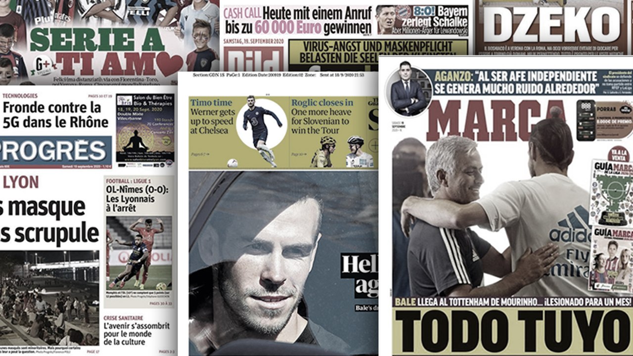 La presse madrilène contente de se débarrasser du boulet Gareth Bale, le carton du Bayern Munich fait grand bruit