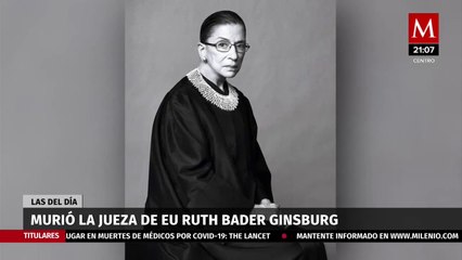 Murió Ruth Bader Ginsburg, jueza de la Suprema Corte de EU