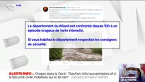 Orages dans le Gard: sur Twitter, Gérald Darmanin apporte un 