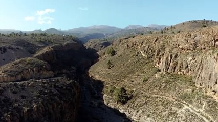 4K Drone Flying over Canyon - Nature Background - Free No Copyright Video - 4K Ultra HD