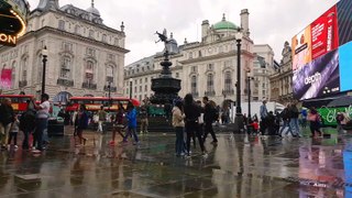 Beautiful London Piccadilly Circus - city life - No Copyright Video - 4K Ultra HD