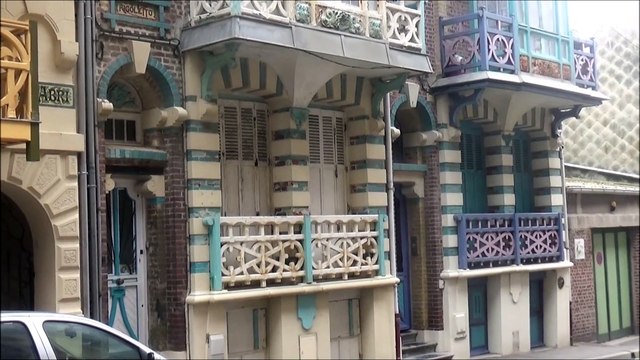 Art Nouveau villas à Mers les Bains sur le front de mer