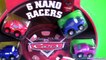 6 Nano Racers Cars Disney Pixar Pullback car-toys Race Lightning McQueen Using Coins Wheelies