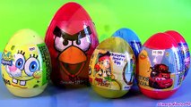 Angry Birds Toys Surprise Jake NeverLand Pirates and SpongeBob Eggs