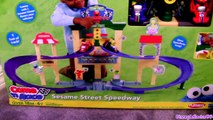 Cookie Monster Speedway Sesame Street Disney Cars Lightning McQueen, Mack truck, Snot Rod Flames
