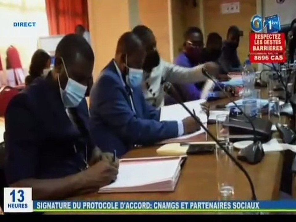 RTG/Signature du protocole d’accord entre le CnAMGS et les partenaires sociaux