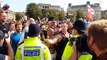 UK coronavirus sceptics and anti-vaxxers face off and 'kettled' police in Trafalgar Square