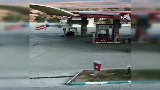 Veresiye yakıt vermeyen benzin istasyonu görevlisini otomobille böyle ezdi