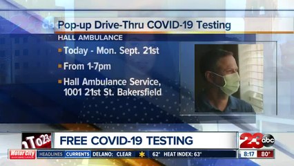 Free Pop-Up COVID-19 drive through testing offered at Hall Ambulance