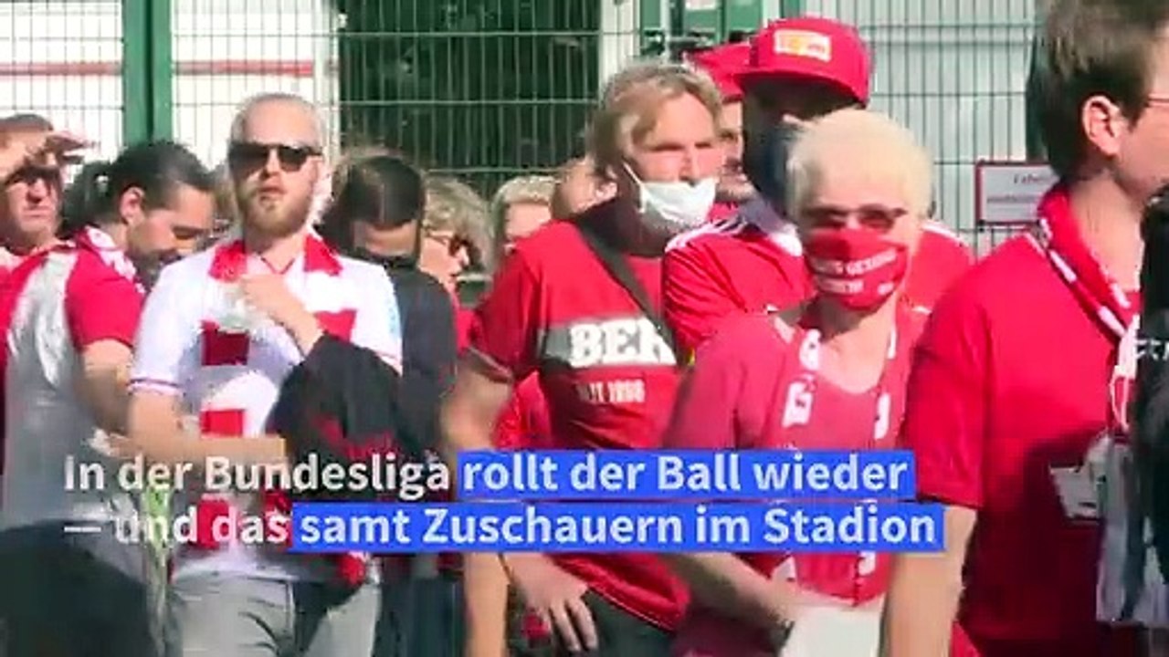 'Endlich wieder Fußball!': Union-Fans freuen sich über Rückkehr ins Stadion