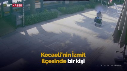 Kocaeli’de küçücük çocuğa şiddet kamerada
