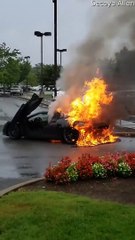 Car Caught Fire in Lexus Dealer Parking Lot