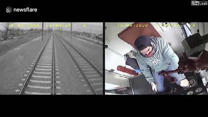 Cet conducteur de train argentin réussit à s'arreter pour laisser passer... un bébé sur la voie