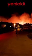 Balıkesir'deki orman yangını yerleşim yerlerine yaklaştı