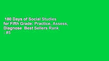 180 Days of Social Studies for Fifth Grade: Practice, Assess, Diagnose  Best Sellers Rank : #5