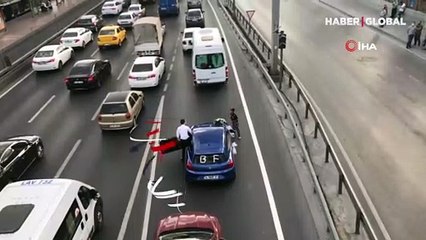 Gelin arabasını çocuğun üzerine sürdü