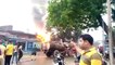 रहवासी इलाके में संचालित पिपरमेंट ऑयल गोदाम में लगी आग, बड़ा हादसा टला