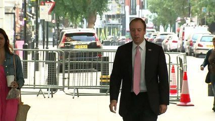 Hancock and Starmer arrive at Andrew Marr Show