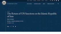 EEUU da unilateralmente por restablecidas sanciones a Irán y tomará medidas