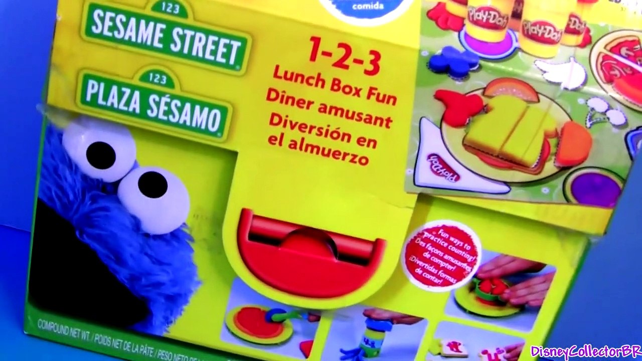 Play Doh Chef Cookie Monster Eats Pizza Lunch Box 123 Mold 'n Go
