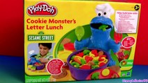 Play Doh Chef Cookie Monster Letter Lunch Learn ABC with Cookie Monster