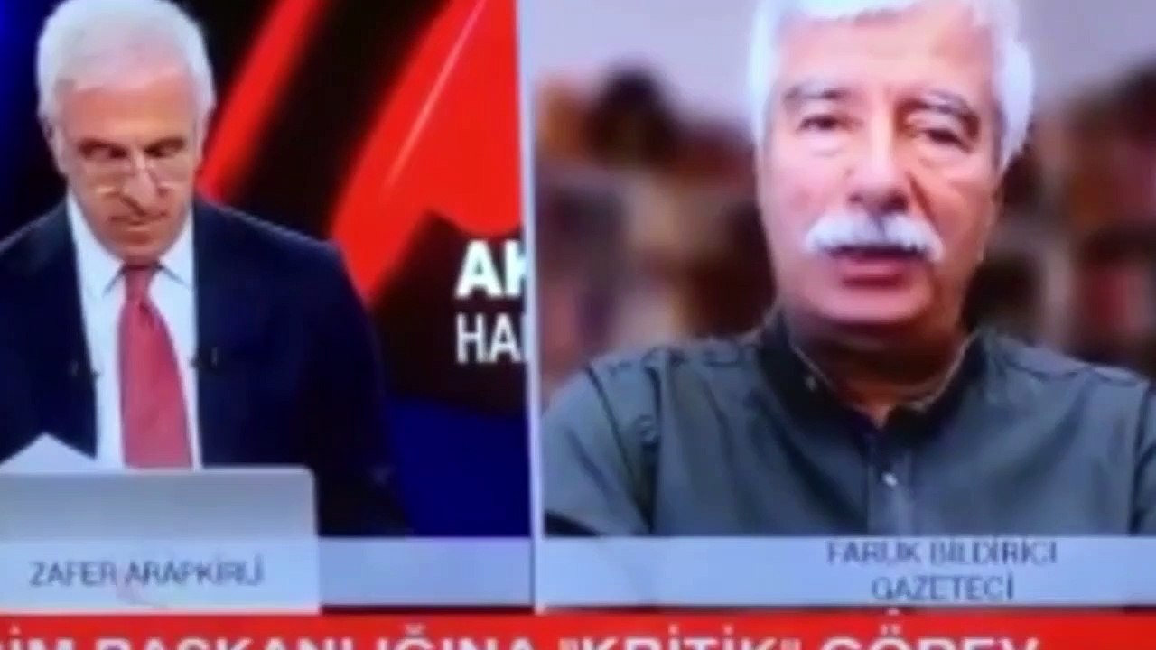 Faruk Bildirici konuşurken 'canlı yayın kazası'
