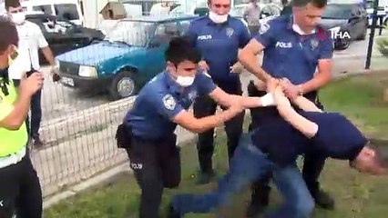 Kaza sonrası alkollü sürücü ortalığı birbirine kattı