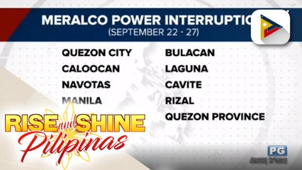Power interruption, nakatakda sa NCR at karatig-lalawigan