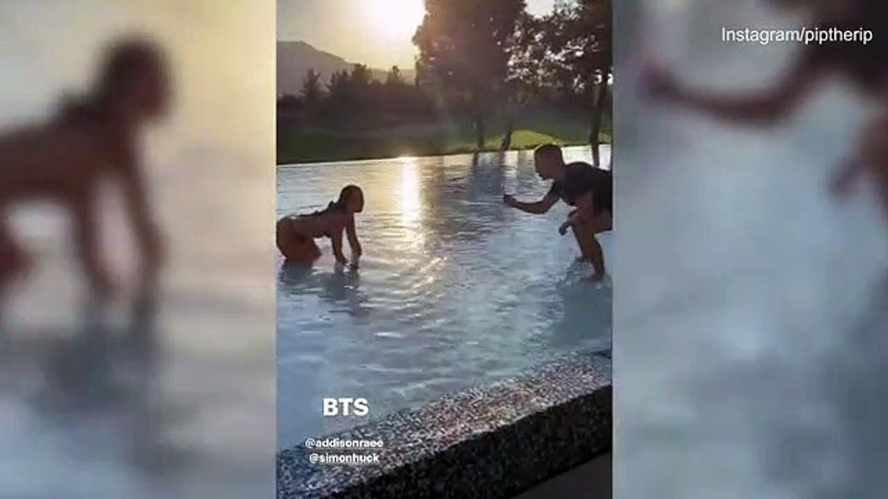 Addison Rae films TikTok vacationing with Kourtney Kardashian