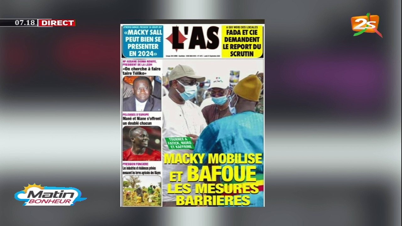 MATIN BONHEUR DU LUNDI 21 SEPTEMBRE 2020 AVEC ASTOU DIONE