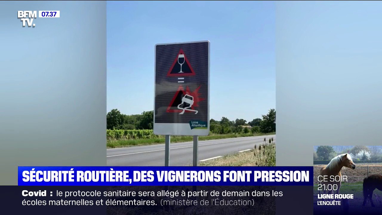 Des vignerons en colère contre un panneau de prévention sur l'alcool au volant