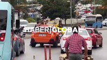 İstanbul'da trafikte tehlikeli anlar! Canlarını hiçe saydılar