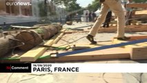 شاهد: نجارون يستعرضون مهاراتهم أمام كاتدرائية نوتردام في باريس