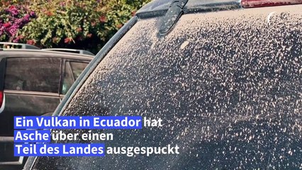 Ecuadorianischer Vulkan spuckt Asche
