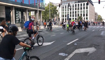 Un dimanche sans voitures à Bruxelles sous le soleil