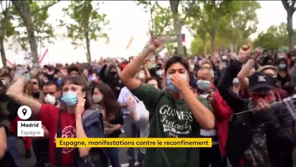 Espagne : manifestations contre un nouveau confinement à Madrid