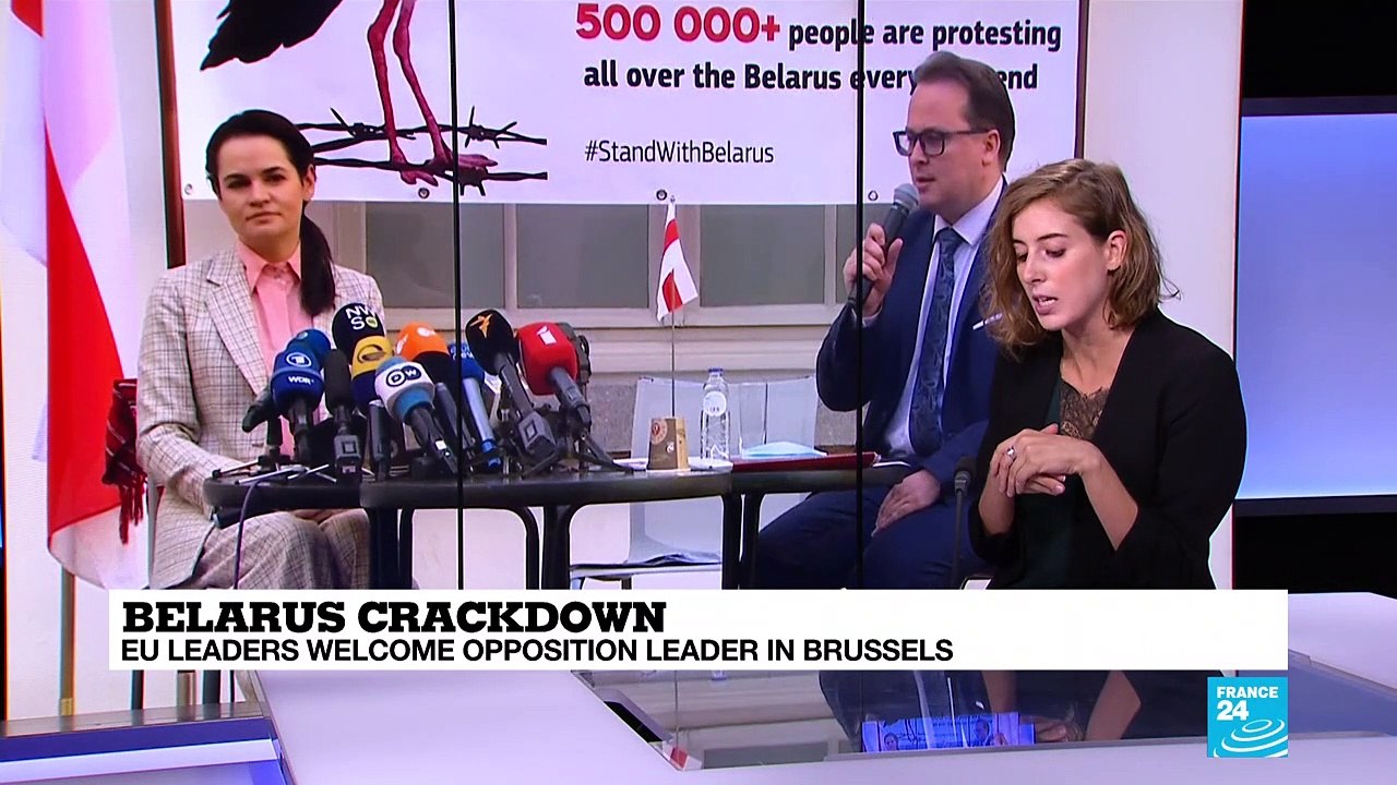 Belarus crackdown: In Brussels, Tikhanovskaya c...