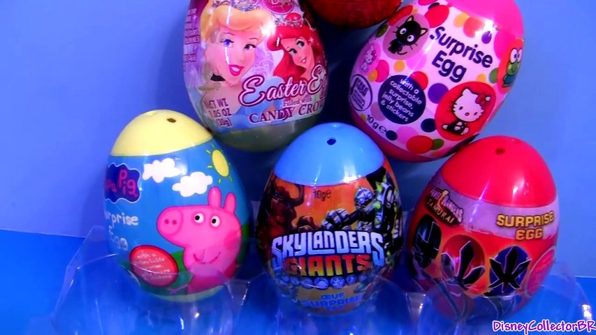 Skylanders Surprise Eggs Peppa Pig Disney Princess Hello Kitty Power Rangers Pixar Cars 2 Kinder egg