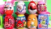 SURPRISE Eggs Kinder DisneyFrozenElsa Glitzi-Globes ❤ Shopkins Surprise Basket Minnie AngryBirds